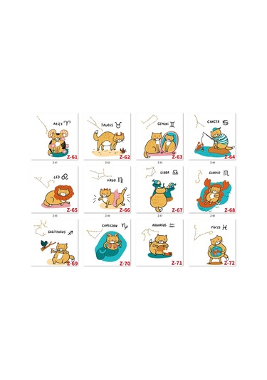 Kişiye Özel Burçlu Kahve Fincanı, Burçlara Özel Tasarımları Z2 Serisi Beyaz