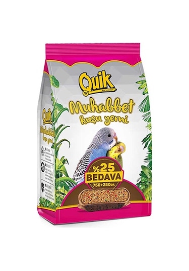 Quik  Muhabbet Kuşu Yemi  1 Kg
