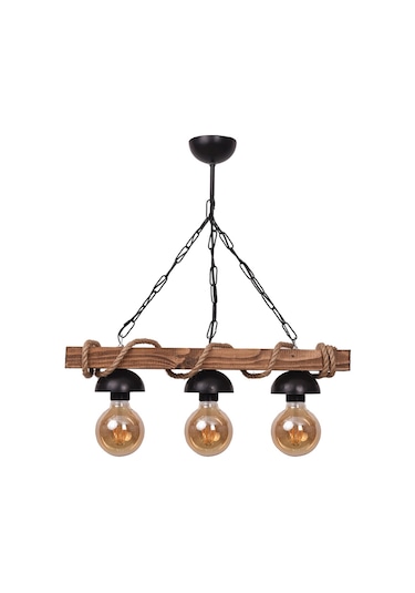 Vedemo Rustik Nigrum Halatlı Ahşap Avize (222435457)