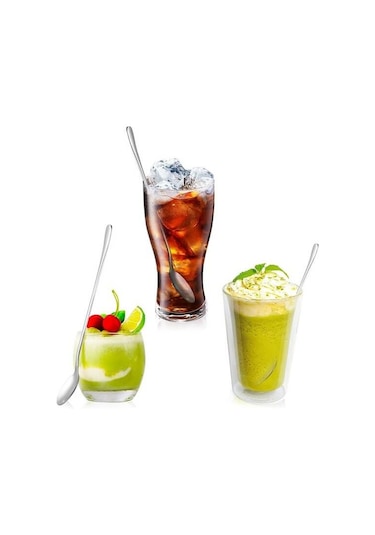 Zem Long Drink Kaşığı Kokteyl Kaşık 4 Lü