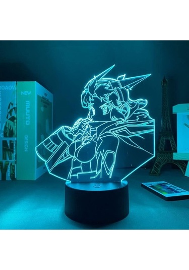 Goldenqian 3d Gece Lambası Dokunmatik Masa Lambası Gece Lambası Renkli Gece Lambası Gece Lambası Anime 3d Işık Led Gece Lambası Çocuklar Için Doğum Günü Hediyesi M53oıc Siyah