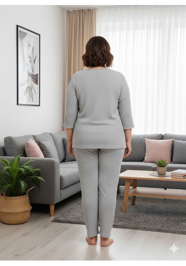 Kadın Gri İnspire Pijama Takımı Gri