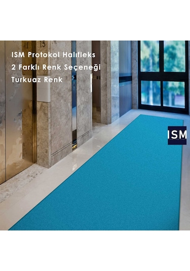 Ism - Protokol Halısı - Kırmızı - Turkuaz Renk Seçenekleri