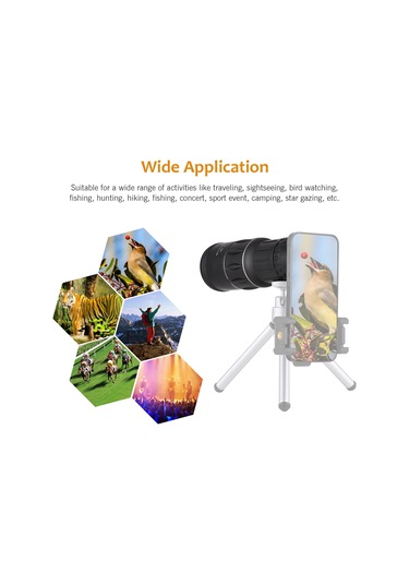 Suofeng 16x52 Kompakt Tek Gözlü Teleskop - Yüksek Kaliteli Görüntü, Su Geçirmez, Cep Telefonu Uyumlu - Manzaralar, Kuş İzleme, Spor Etkinlikleri İçin Taşınabilir