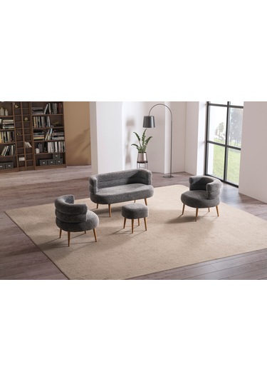 Barel Özel Tasarım Çay Seti Koltuk Takımı,berjer Ve Puf Ofis Balkon Cafe Bahçe Salon Mobilyası 4 Lü Takım Renkli Çok Renkli