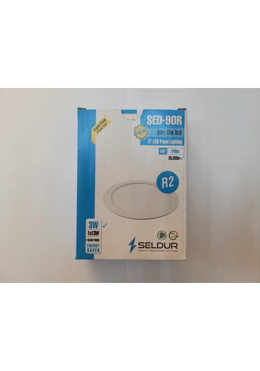 Seldur 3 Watt Ultra Slim Led Panel Beyaz Kasa Beyaz Işık 6 Adet