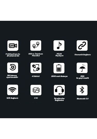 SCS S11 Kameralı Bluetooth ve Intercom N11.173