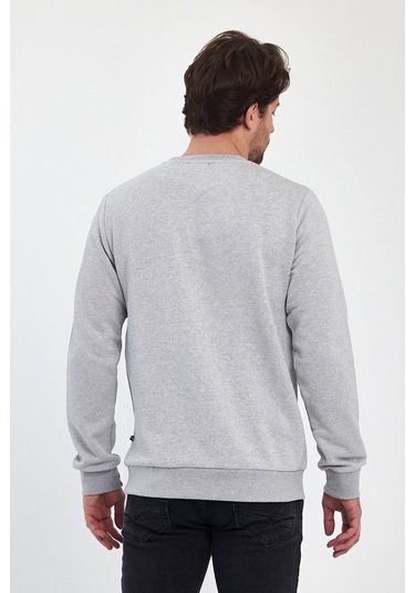 Odda 0007 Pike Sıfır Yaka Sweat Gri