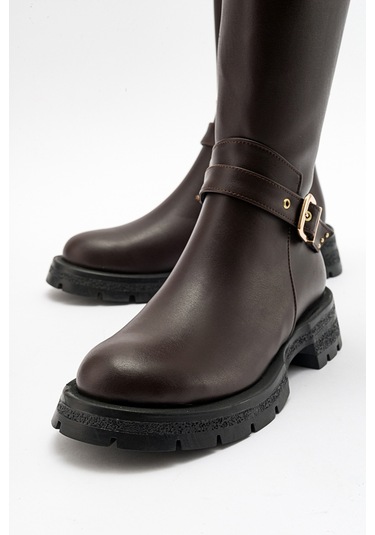 Luvishoes Covela Kahve Cilt Kadın Çizme Kahverengi
