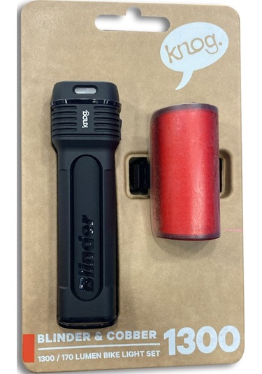 Knog Blınder Cobber 1300lm Usb Ön+arka Bisiklet Işık Seti Siyah