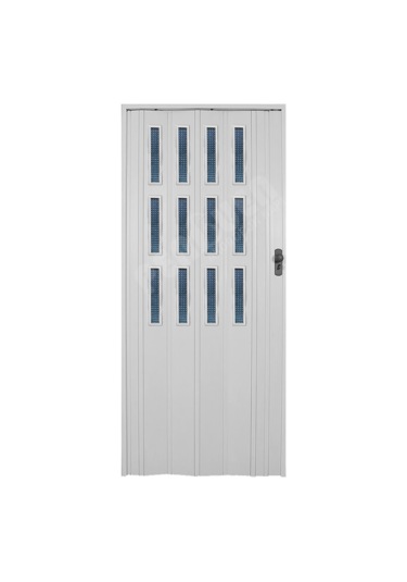 Penguen Akordiyon Kapı Bayaz Camlı En 73-87 Cm Arası Boy 220 Cm