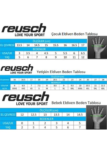 Reusch Alan Çocuk Kayak Eldiveni Siyah 001