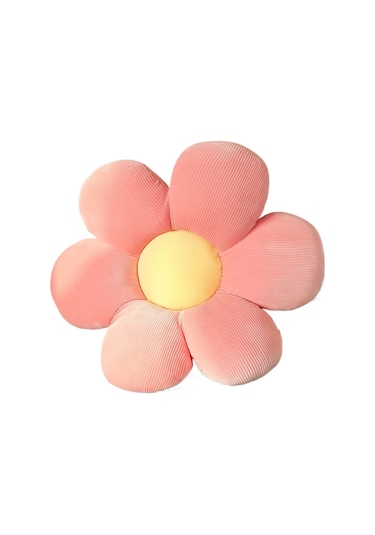 50cm Dolgulu Altı Yapraklı Çiçek Yastığı Çiçek Yastığı-pembe 003