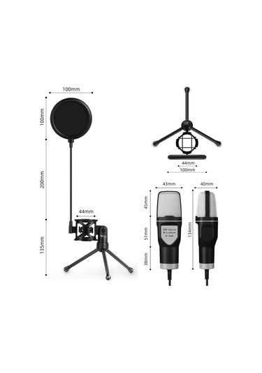Lemestar Rgb Işıklandırmalı Usb Bilgisayar Mikrofonu - Oyun, Müzik Ve Video İçin Çok Renkli Mikrofon