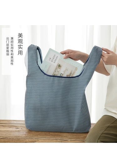 Ulzyvf Katlanabilir Çevre Dostu Alışveriş Çantası - Su Geçirmez, Dayanıklı, Taşınabilir Lacivert Lacivert