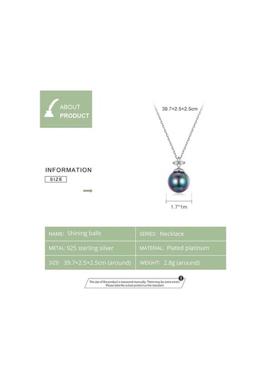 Bamoer 925 Ayar Gümüş Zarif Siyah İnci Charm Kolye Kabuk İnci Zirkon Zincir Kolye Kadınlar İçin Güzel Takı Gümüş Bamoer 925 Ayar Gümüş Zarif Siyah İnci Charm Kolye Kabuk İnci Zirkon Zincir Kolye Kadınlar İçin Güzel Takı Gümüş