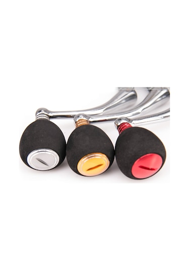 Shineyee Metal + Eva Konstrüksiyonlu Sağlam Balık Makinesi Kolu, Ergonomik Tutuş, 4000/5000/6000 Serileri İçin Büyük Boy, Kırmızı