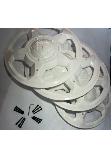 Karsan J10 Beyaz Jant Kapağı Takımı 4 Adet Vida Ve Anahtarlı