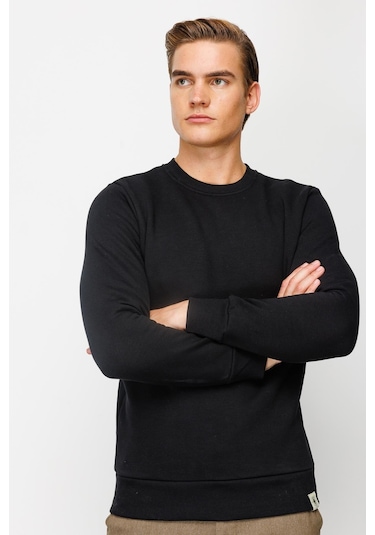Igs İgs Erkek Siyah Standart Bisiklet Yaka Sweatshirt Siyah