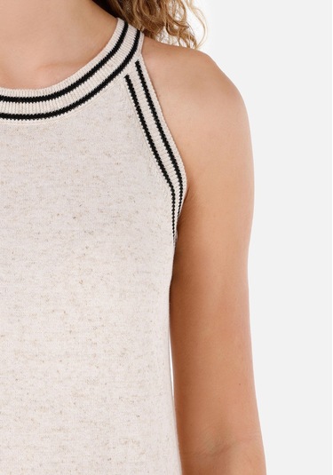 Colins Regular Fit Kadın Ekru Kolsuz Elbise Cl1068052 Q1.v1 Ecm Ecru Melange