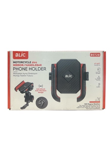 Blic Motosiklet Telefon Tutucu Siyah