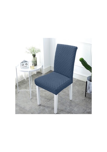 Padalink Navy Mavi Gömlek Desenli Elastik Sandalye Örtüsü, Ev/ Otel/ Restoran Kullanıma Uygun, 2 Adet Paket Çok Renkli