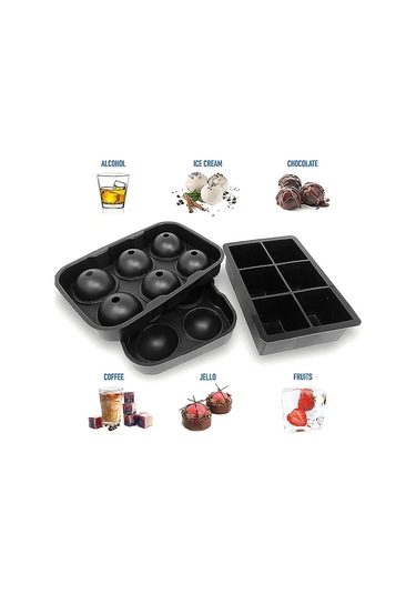 Suofeng Yemek Dereceli Silikon 6 Kareli Buz Kabi, Kapaklı, Çikolata/puding/jöle İçin Çok Amaçlı Buzluk Kutusu Çok Renkli