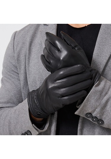 Geeroyoo Erkekler İçin Sıcak Tutan Dokunmatik Ekranlı Koyun Derisi Eldiven - Xl Boy Diğer Çok Renkli