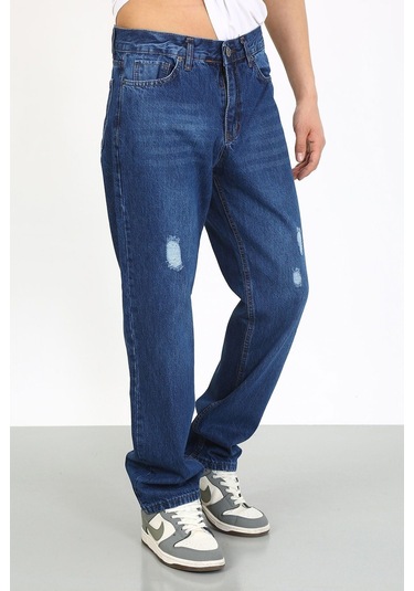 Baggy Lazerli Mavi Jean-mavi - 36 Mavi