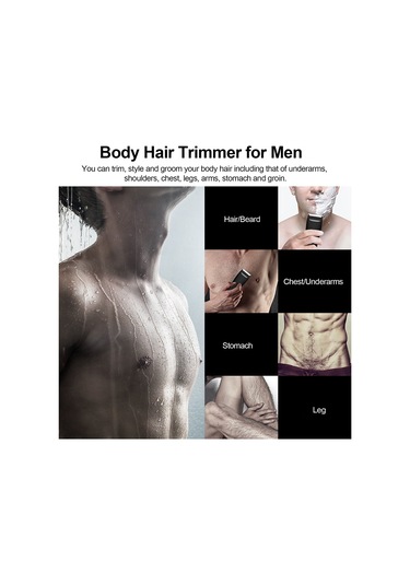 Vkemall Erkek Saç Ve Sakal Trimmerı, Ipx7 Su Geçirmez, 2 Kılavuz Tarak Ve Temizleme Fırçası İle Siyah