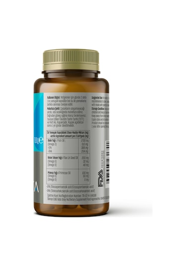 Talya Omega 3-6-9 İçeren Takviye Edici Gıda Balık Yağı 60 Yumuşak Kapsül