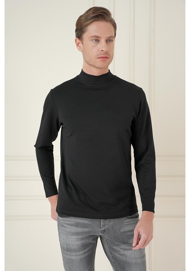 Ts 894 Slim Fit Siyah Spor T-shirt Siyah