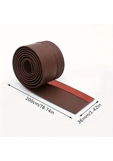 Chuangyinshop 36mm X 78.74inç Kahverengi Kendinden Yapışkanlı Kapı Contası, Ses Rüzgar Toz Böcek Yalıtım Bandı Diğer