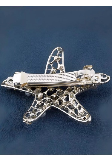 Bijoubijou Taşlı Saç Tokası Yıldız 244632906 Beyaz