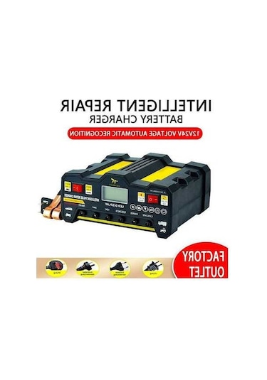 Novahub 12v-24v 220w Otomatik Akıllı Darbe Onarım Şarj Cihazı, Lcd Ekranlı Yüksek Güç Akü Şarjör