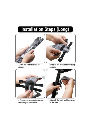 Katlanabilir Bisiklet Çamurluk Seti Dağ Bisikleti Ön Y28014-1 Siyah Siyah