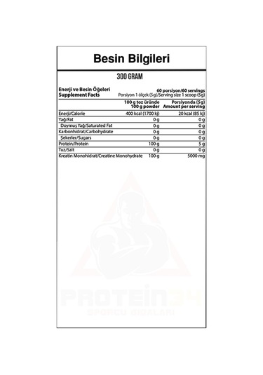 Hardline Kreatin Mikronize 300 Gr 60 Servis Creatine Saf Aromasız