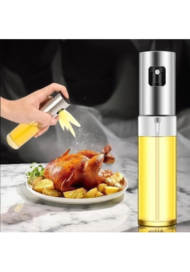 Sprey Cam Şişe Yağdanlık 100 Ml Sirke Yağ Limon Suyu Püskürtücü