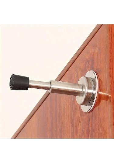 Sunshine011 1 Adet Duvara Monte Hidrolik Kapı Tutucu, Gümüş Renk, Delme Çivileme Yok