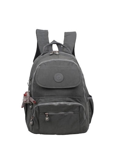 Markahit Kenyon Cox 8866 Gri Unisex Klinkır Aksesuarlı Kumaş Sırt Çantası 8866 - Gri