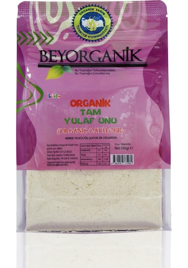 Organik Tam Yulaf Unu 350 G %100 Yerli Yulaf