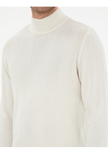 Pierre Cardin Erkek Ekru Kazak /triko 50300498-vr019 Ekru