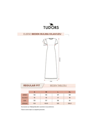 Tudors Kadın Regular Fit Kısa Kollu Bisiklet Yaka Bej Elbise-33559 Bej