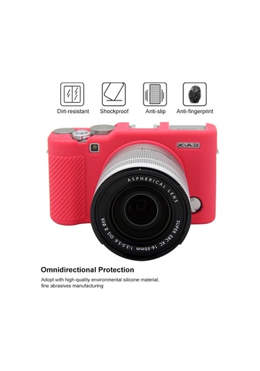 Puluz Soft Silicone Protective Case For Fujıfılm X-a3 / X-a10 Rose Red
