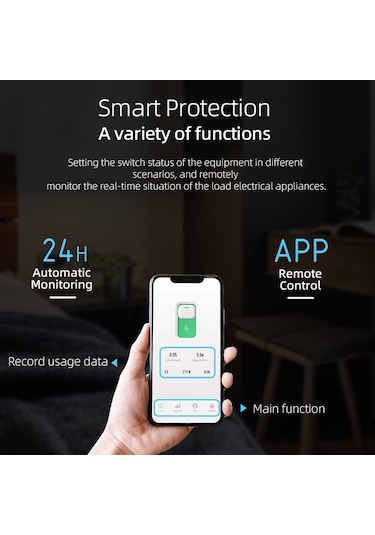 Neevoyu Siyah Ölçümlü Wifi Akıllı Devre Kesici 1p-10a: Uzak Kontrol, Zamanlama Modları, Alexa-google Uyumlu, Akıllı Ev Telefon Uygulaması İle