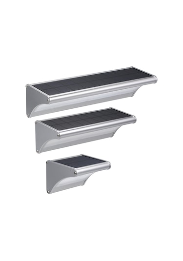 Neoglint Güneş Duvar Lambası Radar Hareket Sensörü Gümüş