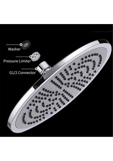 Novahub Paslanmaz Çelik 9,5 İnç Yüksek Basınçlı Yağmur Duş Başlığı - Korozyona Dayanıklı, Kendi Kendine Temizlenen Nozullar Diğer