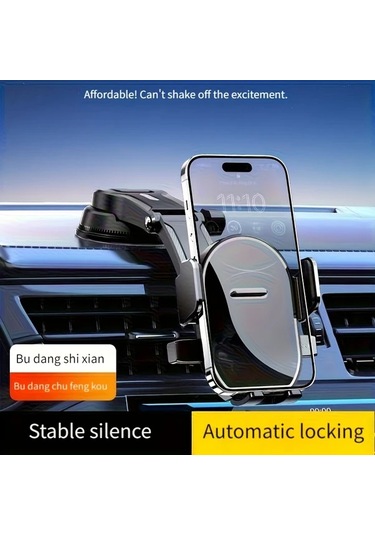 Primepickings Black 360 Derece Dönebilen Emiş Kupalı Telefon Tutucu Dayanıklı Abs Malzeme Güvenli Bağlantı