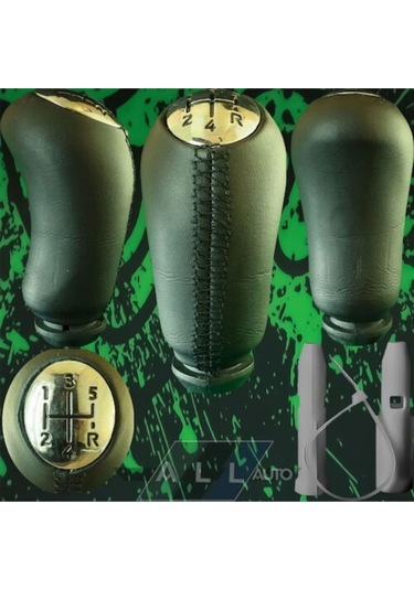 Duster Logan Sandero Siyah Deri Dikişli Kapak Vites Topuzu