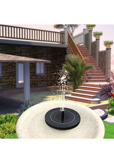 Fosenze Güneş Enerjili Süzgeçli Kaynak Pompa, Su Yokluğu Korumalı, 5 Farklı Sprinkler, Balık Havuzu Bahçe Dekorasyonu İçin